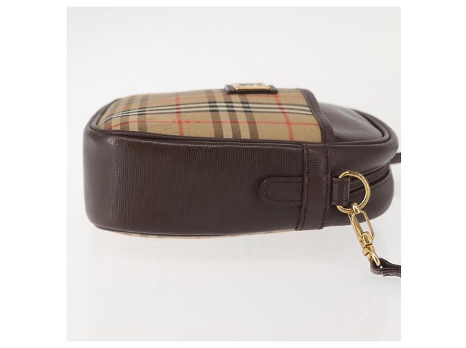 Autre Marque Borsa a Spalla Burberrys Nova Check in Tela Beige Oro Auth BA5837 D'oro - vista 3