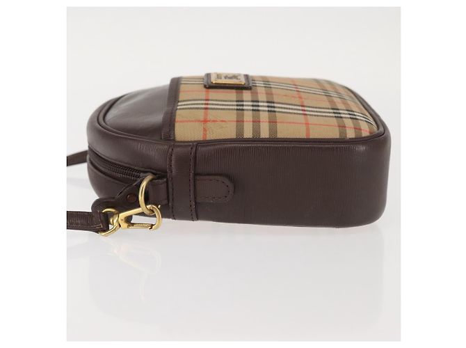 Autre Marque Borsa a Spalla Burberrys Nova Check in Tela Beige Oro Auth BA5837 D'oro - vista 4