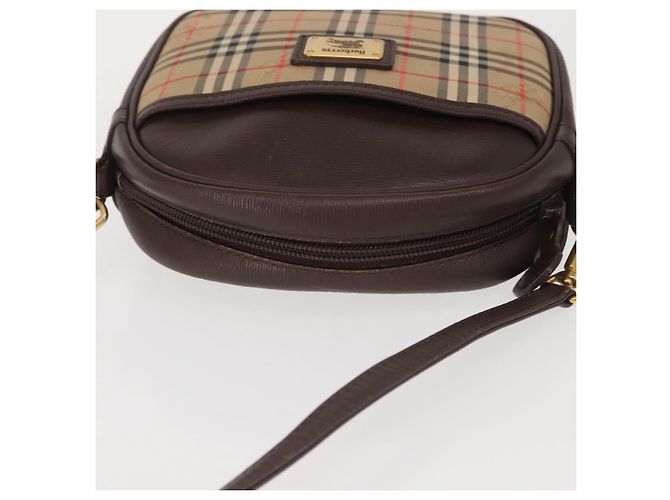 Autre Marque Borsa a Spalla Burberrys Nova Check in Tela Beige Oro Auth BA5837 D'oro - vista 6