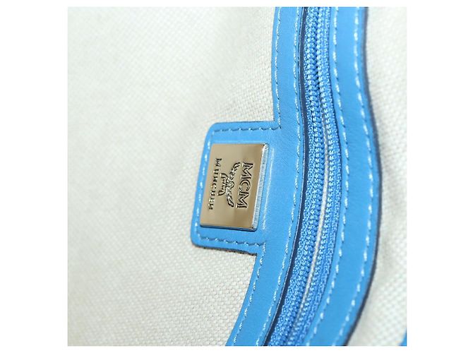 MCM Tote Bag Leather Blue Silver Auth BA5267 Silvery - Ansicht 17