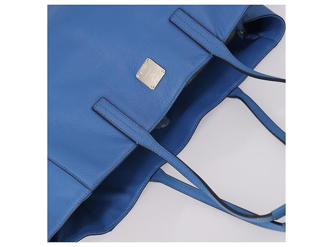 MCM Tote Bag Leather Blue Silver Auth BA5267 Silvery - Ansicht 6