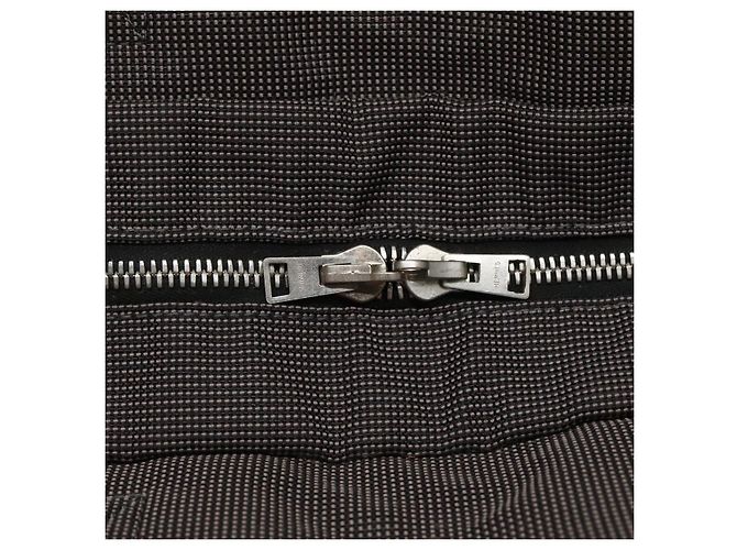 Hermès HERMES Handtasche Her Line MM Canvas Grau Silber Auth 141483 Braun - Ansicht 10