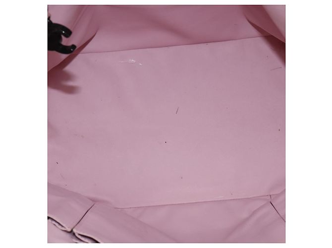 CHANEL Borsa Tote Alta Estate Canvas Rosa Argento CC Auth 142684 - vista 10