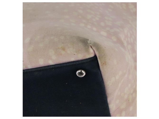 CHANEL Borsa Tote Alta Estate Canvas Rosa Argento CC Auth 142684 - vista 17