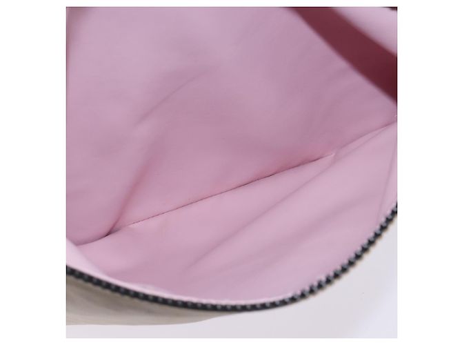 CHANEL Borsa Tote Alta Estate Canvas Rosa Argento CC Auth 142684 - vista 23