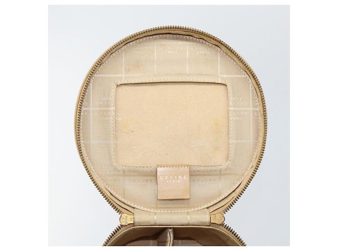 Céline Pochette Vanity in pelle metal beige oro Auth bs29414 D'oro - vista 10