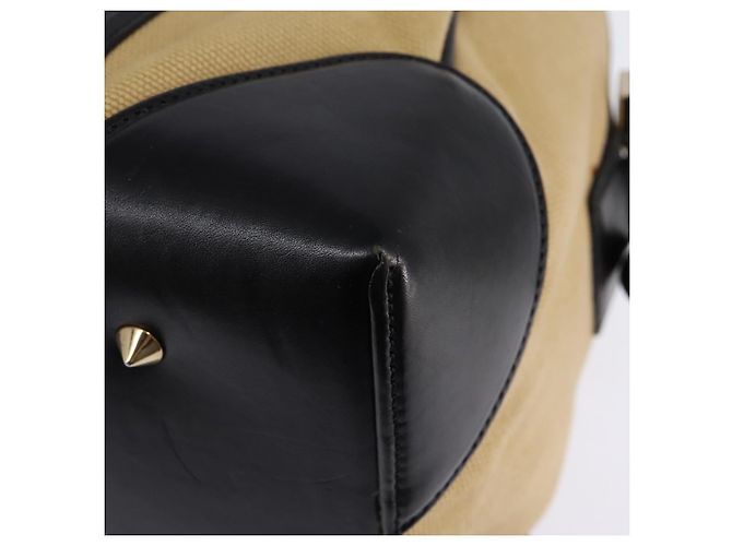 Borsa a Mano GIVENCHY Lucrezia in Tela e Pelle 2 in 1 Beige Oro Auth SW1524 D'oro - vista 10