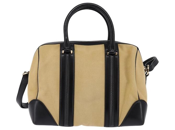 Borsa a Mano GIVENCHY Lucrezia in Tela e Pelle 2 in 1 Beige Oro Auth SW1524 D'oro - vista 2