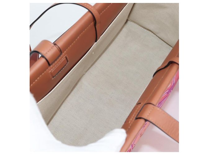 LOEWE Bolsa Tote Anagram de Lona Rosa Auth 134869M - vista 10