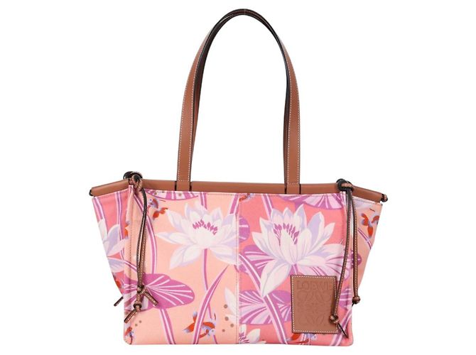 LOEWE Bolsa Tote Anagram de Lona Rosa Auth 134869M - vista 13