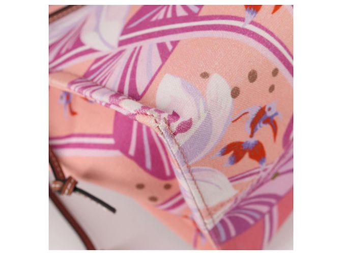 LOEWE Bolsa Tote Anagram de Lona Rosa Auth 134869M - vista 16