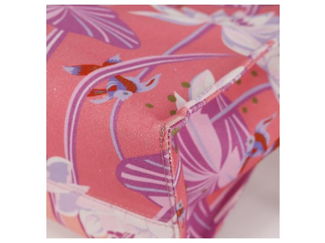 LOEWE Bolsa Tote Anagram de Lona Rosa Auth 134869M - vista 17