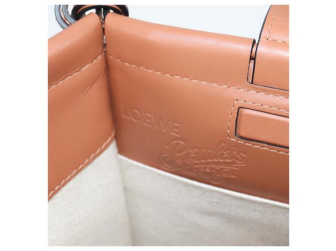 LOEWE Bolsa Tote Anagram de Lona Rosa Auth 134869M - vista 19