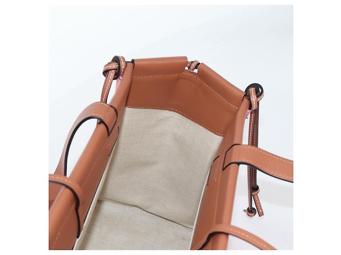 LOEWE Bolsa Tote Anagram de Lona Rosa Auth 134869M - vista 20