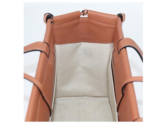 LOEWE Bolsa Tote Anagram de Lona Rosa Auth 134869M - vista 21
