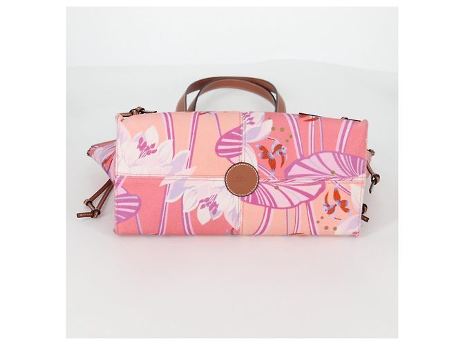 LOEWE Bolsa Tote Anagram de Lona Rosa Auth 134869M - vista 5
