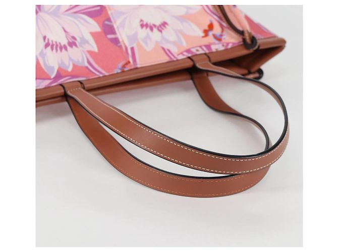 LOEWE Bolsa Tote Anagram de Lona Rosa Auth 134869M - vista 7