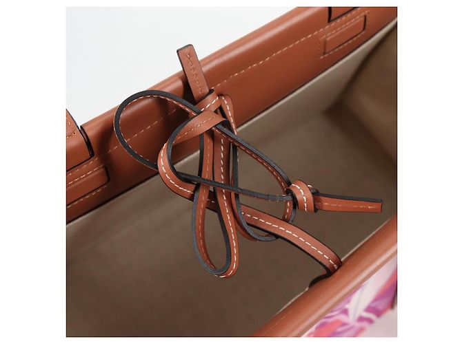 LOEWE Bolsa Tote Anagram de Lona Rosa Auth 134869M - vista 9
