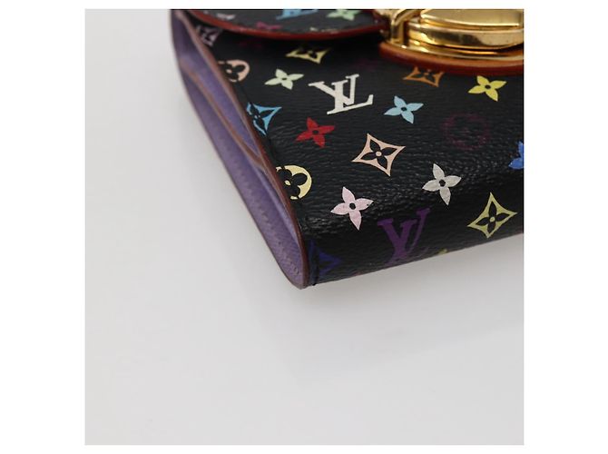 LOUIS VUITTON Monogram Multicolor Portefeuille Joy Wallet M60282 LV Auth 142354V Black - view 14