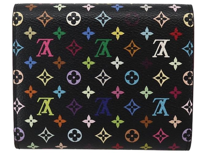 LOUIS VUITTON Monogram Multicolor Portefeuille Joy Wallet M60282 LV Auth 142354V Black - view 2