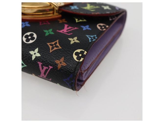 LOUIS VUITTON Monogram Multicolor Portefeuille Joy Wallet M60282 LV Auth 142354V Black - view 7