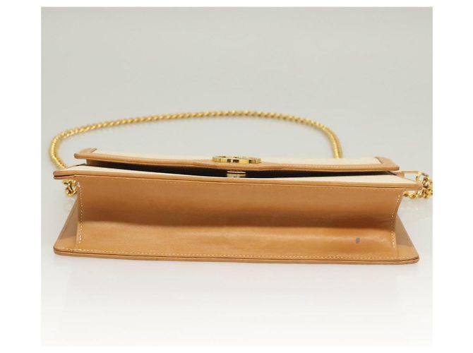 Gucci Borsa a Spalla con Catena Micro GG Supreme PVC Bianco Oro Auth BA3303 D'oro - vista 9