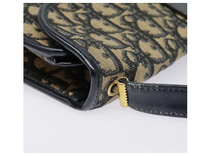 Borsa a Spalla in Tela Trotter Christian Dior Blu Auth ep6005 Blu navy - vista 14