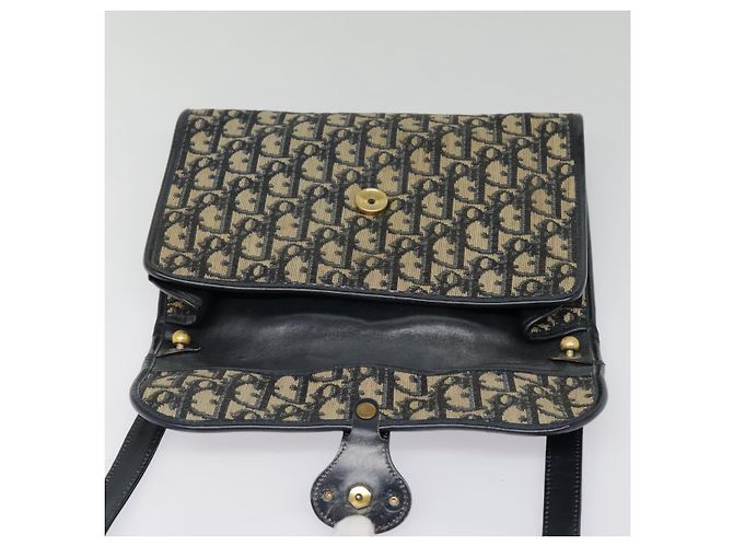 Borsa a Spalla in Tela Trotter Christian Dior Blu Auth ep6005 Blu navy - vista 16