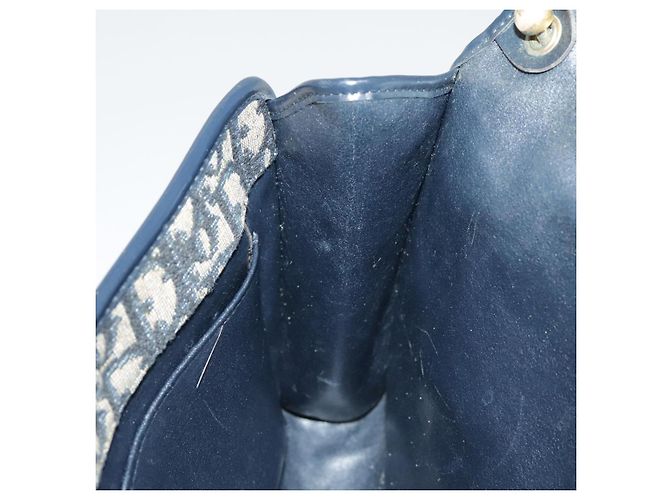 Borsa a Spalla in Tela Trotter Christian Dior Blu Auth ep6005 Blu navy - vista 20