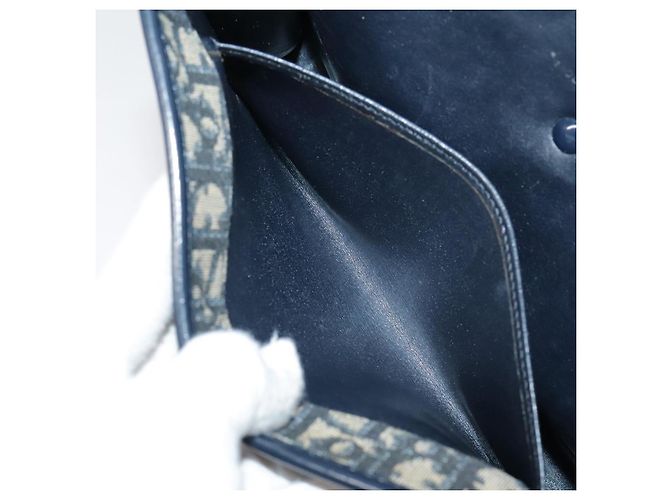 Borsa a Spalla in Tela Trotter Christian Dior Blu Auth ep6005 Blu navy - vista 21