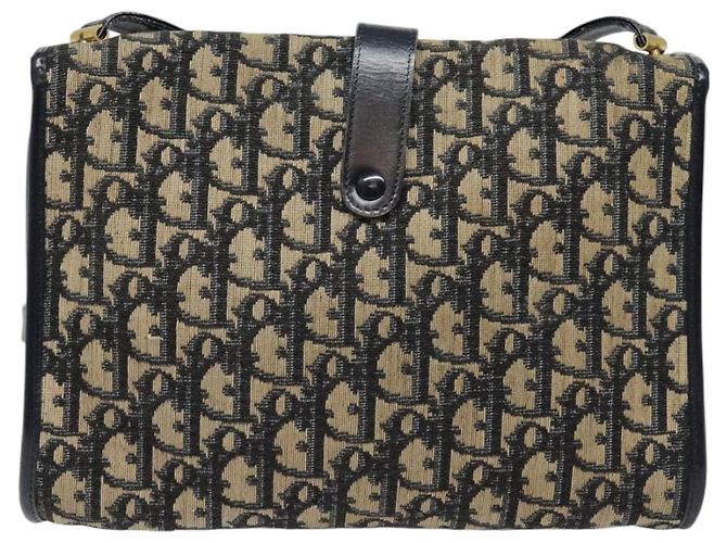Borsa a Spalla in Tela Trotter Christian Dior Blu Auth ep6005 Blu navy - vista 3