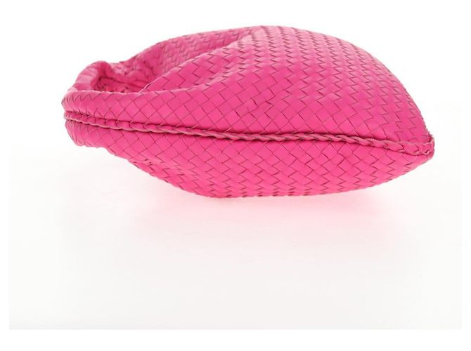 Autre Marque BORSA Hobo INTRECCIATO IN PELLE ROSA ARGENTO AUTH 143823V - vista 3