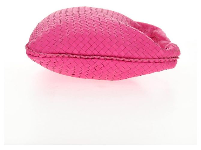 Autre Marque BORSA Hobo INTRECCIATO IN PELLE ROSA ARGENTO AUTH 143823V - vista 4