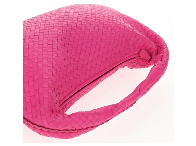 Autre Marque BORSA Hobo INTRECCIATO IN PELLE ROSA ARGENTO AUTH 143823V - vista 6