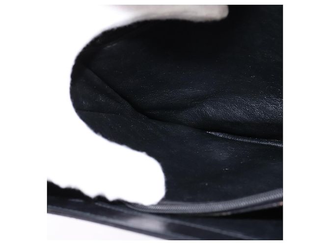 Céline Borsa a Spalla Celine C Sulky in Tela Nera e Oro Auth BA6371 Nero D'oro - vista 18