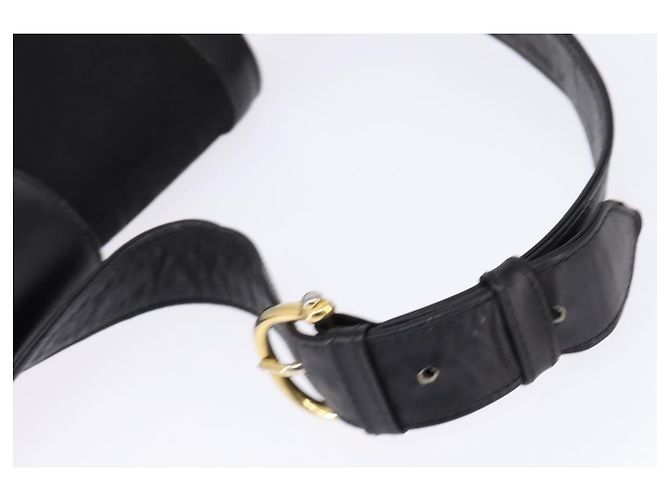 Céline Borsa a Spalla Celine C Sulky in Tela Nera e Oro Auth BA6371 Nero D'oro - vista 7