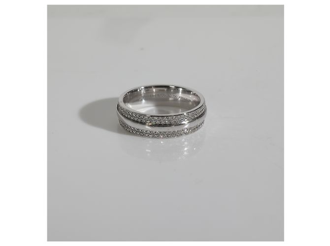 Tiffany & Co Anello Tiffany T Largo in Oro Bianco e Diamanti Tiffany - vista 5