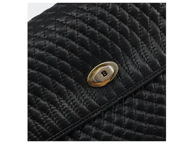 BALLY Borsa a mano in pelle nera e oro Auth BA6133 Nero D'oro - vista 14