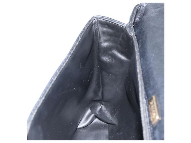 BALLY Borsa a mano in pelle nera e oro Auth BA6133 Nero D'oro - vista 19