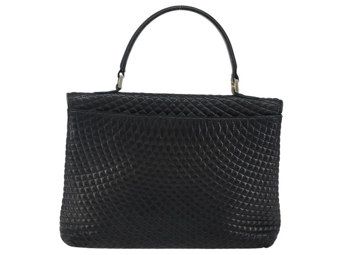 BALLY Borsa a mano in pelle nera e oro Auth BA6133 Nero D'oro - vista 3