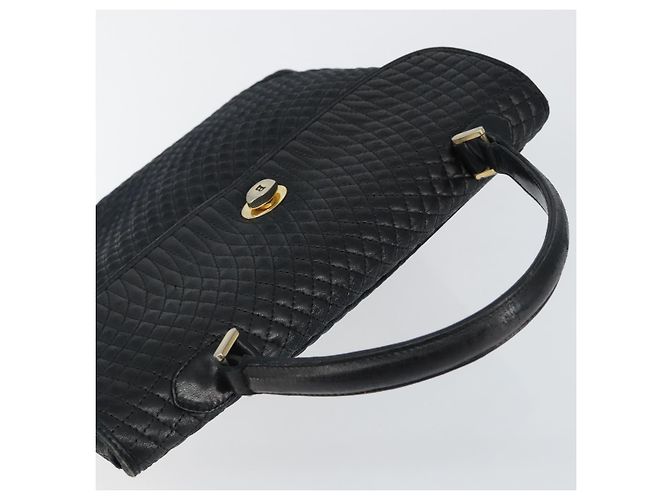 BALLY Borsa a mano in pelle nera e oro Auth BA6133 Nero D'oro - vista 6