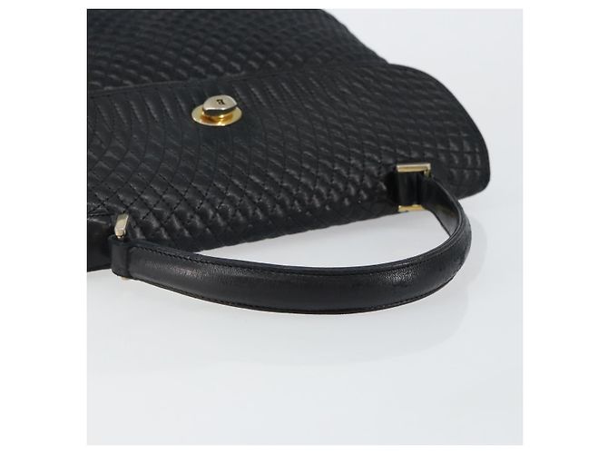 BALLY Borsa a mano in pelle nera e oro Auth BA6133 Nero D'oro - vista 7