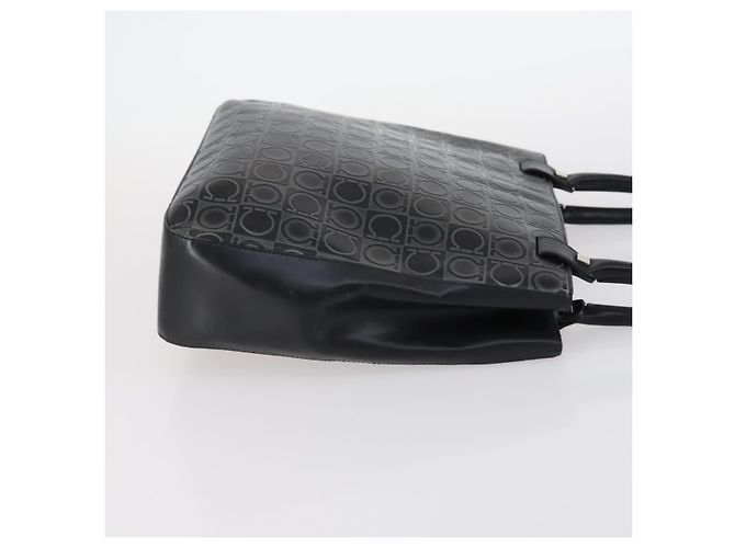 Borsa Gancini in pelle vinilica Salvatore Ferragamo 3 pezzi Nero Blu Auth BA5853 Blu navy - vista 10