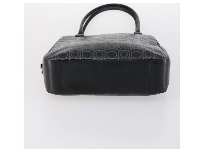 Borsa Gancini in pelle vinilica Salvatore Ferragamo 3 pezzi Nero Blu Auth BA5853 Blu navy - vista 12