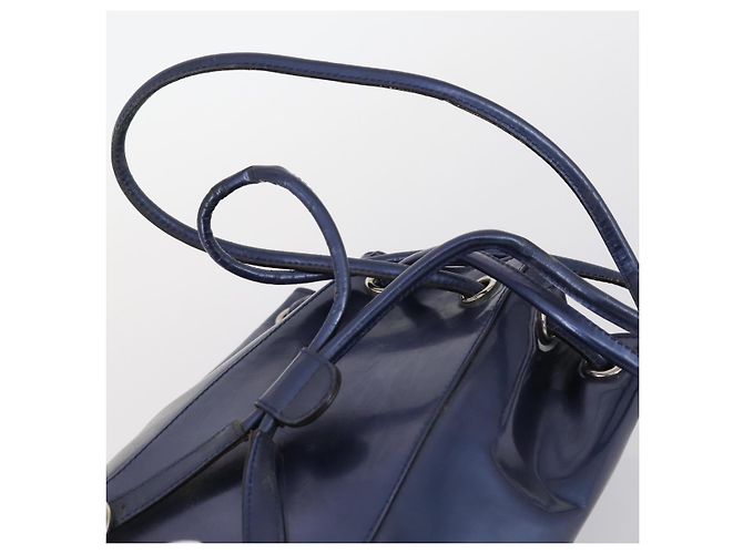 Borsa Gancini in pelle vinilica Salvatore Ferragamo 3 pezzi Nero Blu Auth BA5853 Blu navy - vista 19