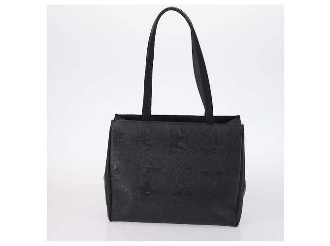 Borsa Gancini in pelle vinilica Salvatore Ferragamo 3 pezzi Nero Blu Auth BA5853 Blu navy - vista 3