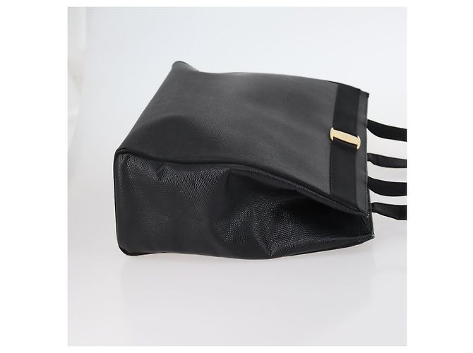 Borsa Gancini in pelle vinilica Salvatore Ferragamo 3 pezzi Nero Blu Auth BA5853 Blu navy - vista 4