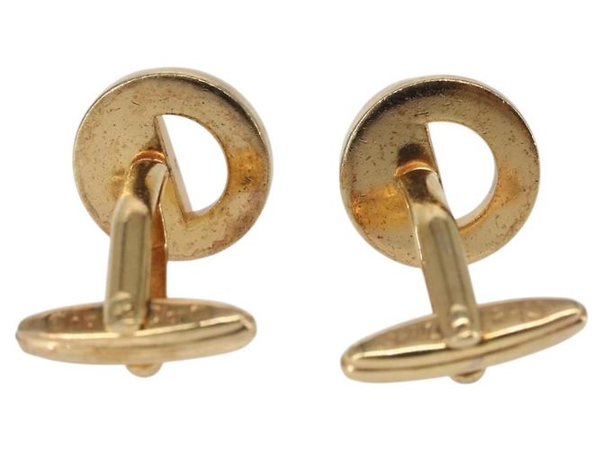 Gemelli e spilla per cravatta Christian Dior in metallo dorato Auth 142069 D'oro - vista 3
