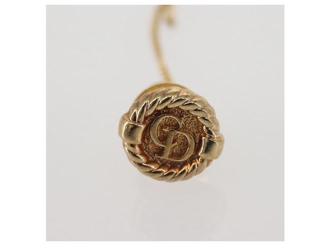 Gemelli e spilla per cravatta Christian Dior in metallo dorato Auth 142069 D'oro - vista 7