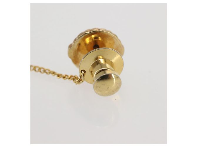 Gemelli e spilla per cravatta Christian Dior in metallo dorato Auth 142069 D'oro - vista 8